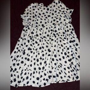 Chic Black and White Polka Dot Dress
